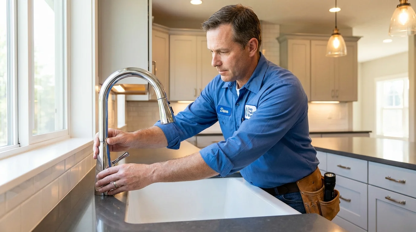 Kitchen faucet installation by Johns Plumbing LLC in River Forest